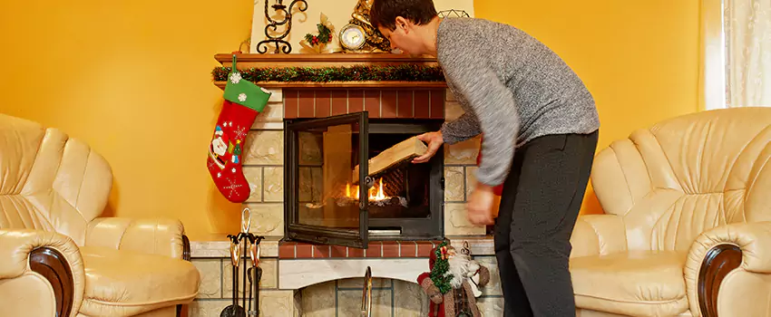 Rusted Metal Fireplace Restoration in Menomonie, Wisconsin